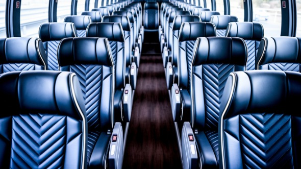 54 passenger charter bus inside san marcos