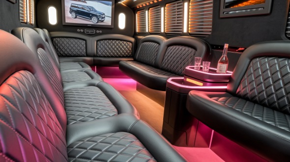 sprinter limo rental interior san marcos